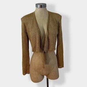 Cejon Accessories Bronze Metallic‎ Cropped Shrug